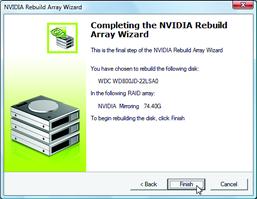 Task pane. Step 2: When the NVIDIA Rebuild Array Wizard appears, click Next.