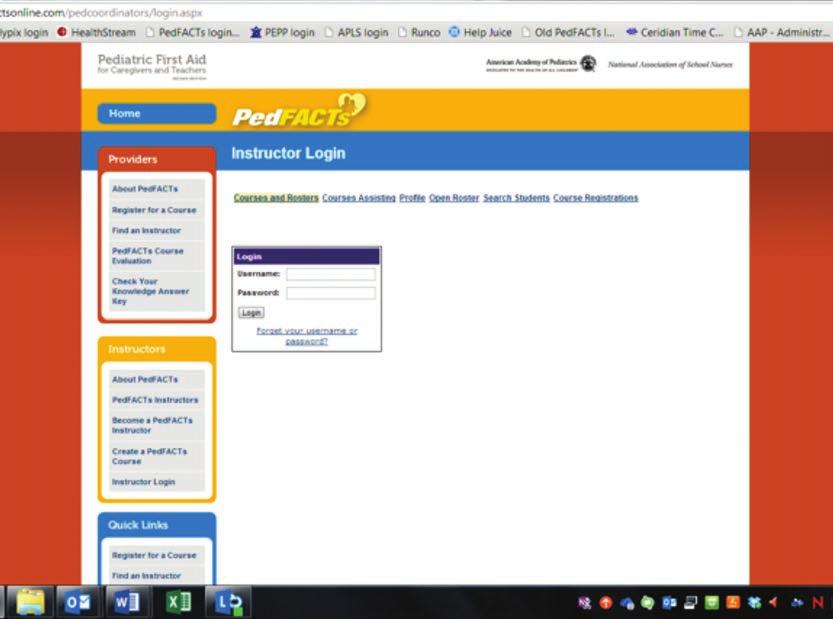 Click on the Instructor Login link under the yellow box labeled Instructors.