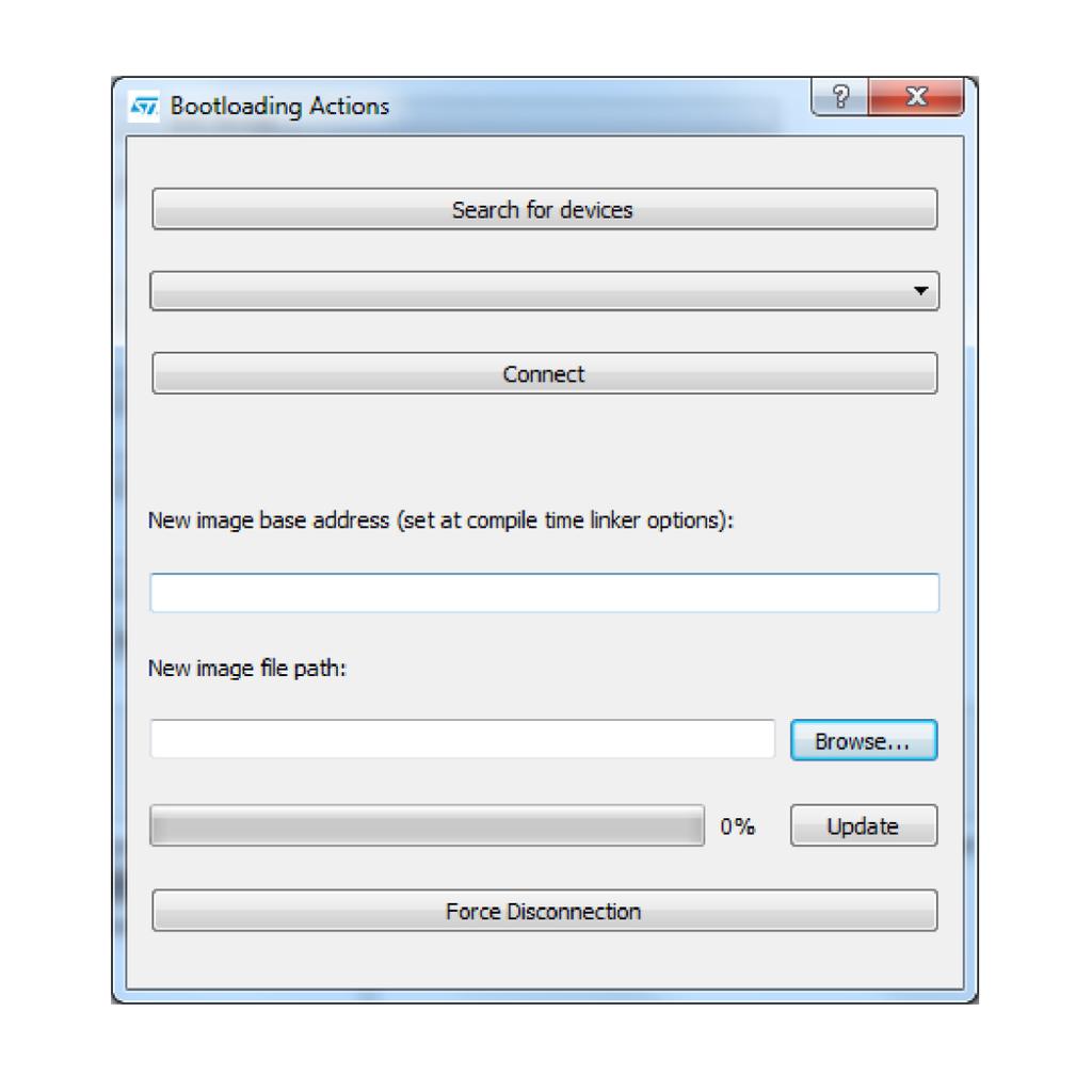 Running the BlueNRG-1_2 DK SW package OTA demo applications Figure 5: OTA process: OTA bootloader window AN4869 12.