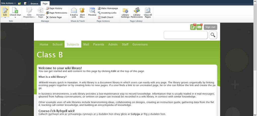 3 Copying Wiki Page How to copy information saved on a wiki site to a document. 1. Navigate to the Wiki page you would like to copy. 2. Click on Page, click Edit from the top ribbon.