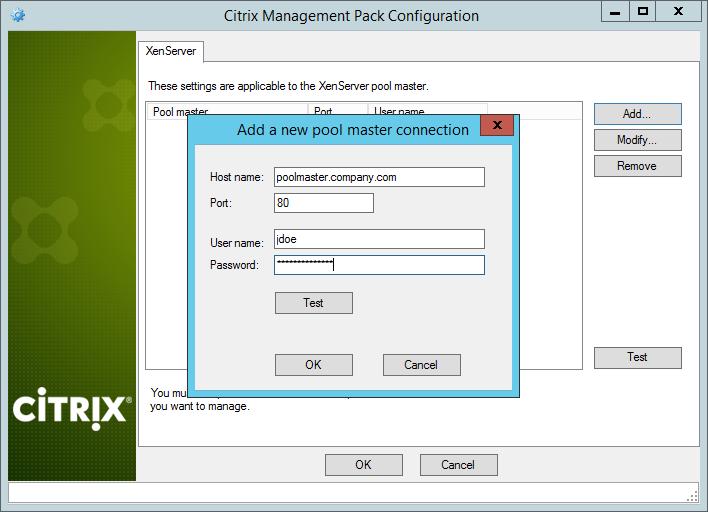2. Go to Start > All Programs > Citrix > XenServer Management Pack. 3. Follow the step: If User Account Control (UAC) is disabled in the operating system, click XenServer MP Configuration.
