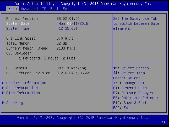 Access the BIOS Setup Utility The BIOS Setup Utility Main menu appears.