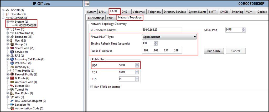 On the Network Topology tab in the Details Pane, configure the following parameters: Select the Firewall/NAT Type from the pull-down menu that matches the network configuration.