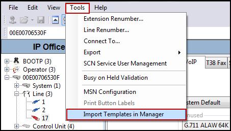 In the IP Office Manager Preferences window that appears, select the Visual Preferences tab.