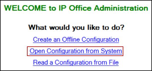 5. Configure Avaya IP Office IP Office is configured through the Avaya IP Office Manager application.