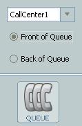 Figure 81 Queue Selection Button 3) To transfer the call, click Queue Transfer on the Control panel. Alternatively, click Actions on the Menu bar, and select Queue Transfer from the drop-down list.