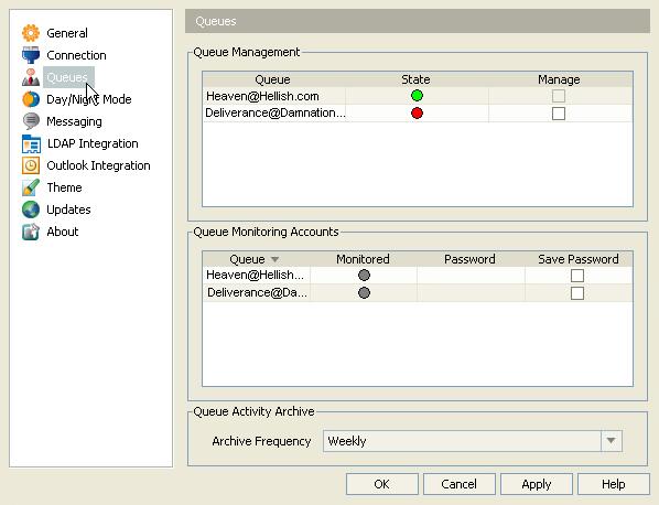 8 Managing Queues (Enterprise Edition) You manage queues using a combination of the panels in a top to bottom workflow style. To manage queues perform the tasks in the following subsections. 8.
