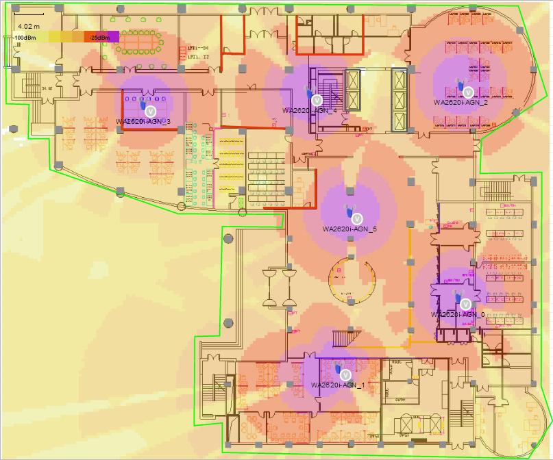 The new signal coverage area appears, as shown in Figure 22. Figure 22 New signal coverage area Generating a network planning report 1.
