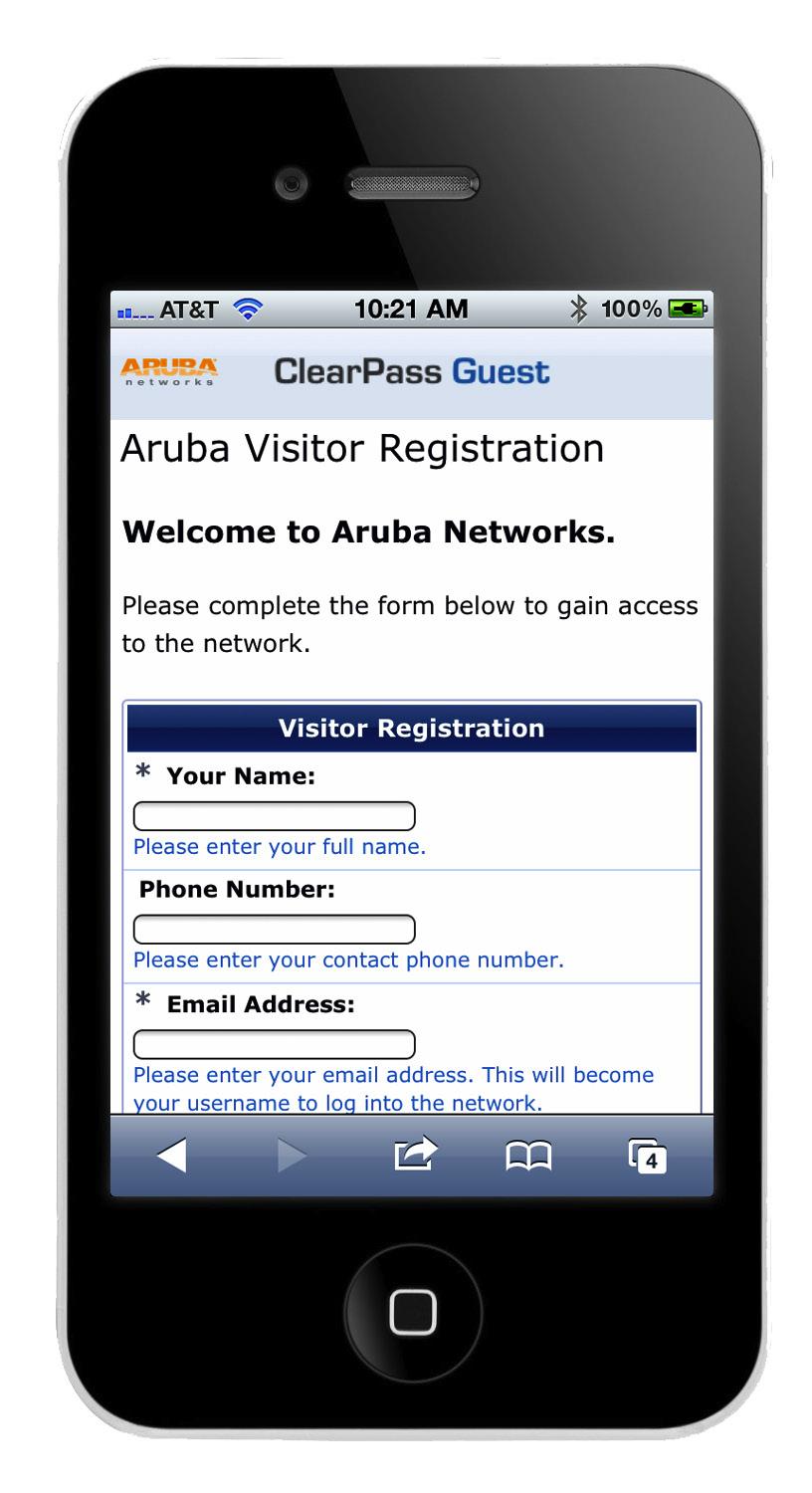 ClearPass Guest works with InstantOS to provide consistent access policies for guests, temporary workers or other transient employees across multiple controllerless Aruba Instant networks.