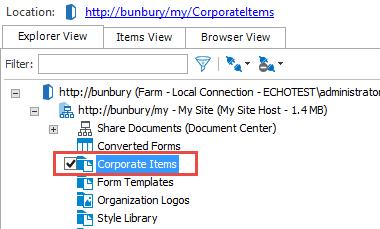 Document Library Creation Confirmation To confirm the creation of a document library: Check whether the document library has been created in Explorer View by clicking + for the node