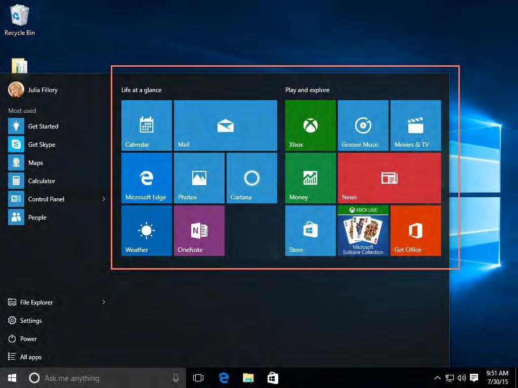 Personalizing your desktop Windows 10 makes it easy to customize the look and feel of your desktop.