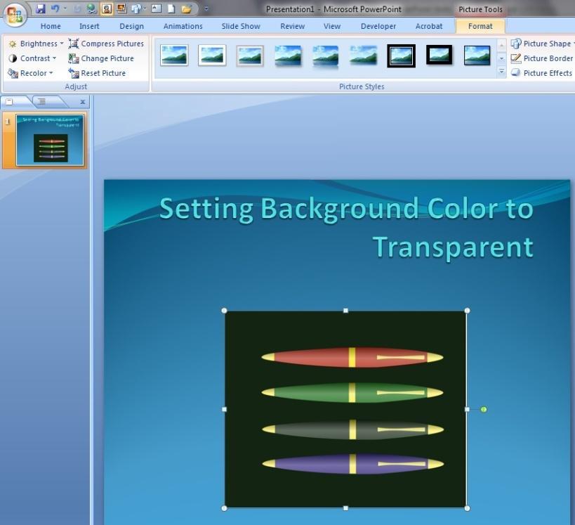 Advanced PowerPoint Skills Changing Background of an Image to Transparent Notice how the clipart