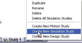 Hands on Test Drive CommandManager Tab The CommandManager enables you to quickly create a Simulation Study. Click the tab in the CommandManager to create a new study.