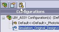 3 Select the Simulation_Original_Design Configuration.