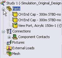 Selecting parts and Applying Material in SolidWorks Simulation 1 Select the two EndCaps.