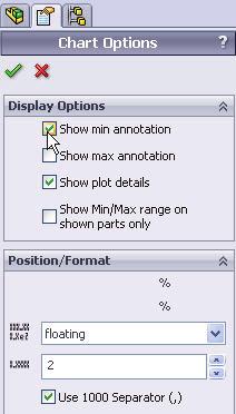 Check the Show min annotation box. Accept the defaults settings. View the results in the Graphics area.