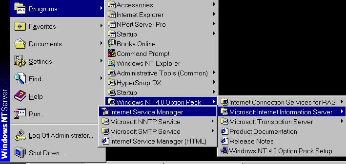 RADIUS Server Setting up Windows NT Hosts 1. Install Windows NT OPTION PACK 4.