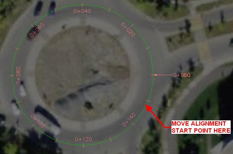 One thing you have to make sure is that start point of your roundabout alignment is in between two secondary roads.