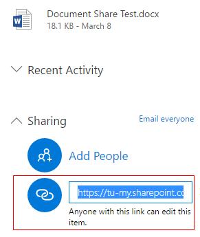 When sharing files, it is recommended to share with individuals or small groups, as opposed to everyone or large groups. It is also recommended to limit privileges to View Only.