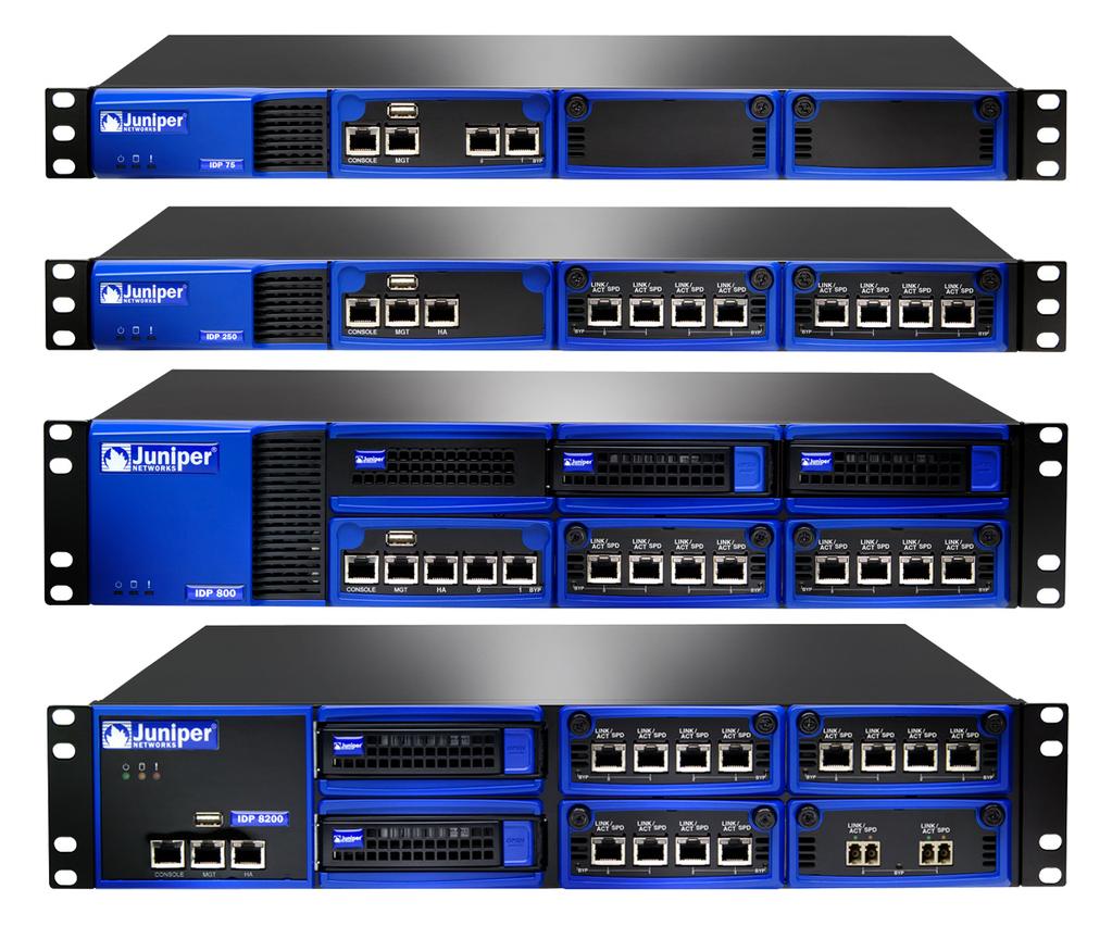 Datasheet Juniper Networks IDP 75/250/800/8200 With the growing number and sophistication of network attacks, it s ever more important for companies to safeguard their networks.