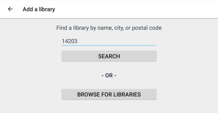 searched for and added one when you signed up. To add your first library tap on Add a title.