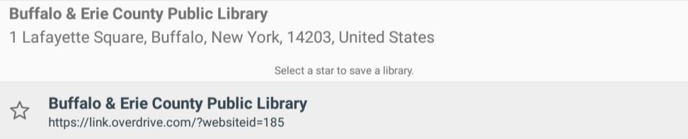 Be sure to select the Buffalo & Erie County Public Library or Central Library, and not a branch library.