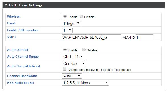 IV-3. Wireless Settings Screenshots displayed are examples. The information shown on your screen will vary depending on your configuration. IV-3-1 2.4GHz 11bgn The 2.