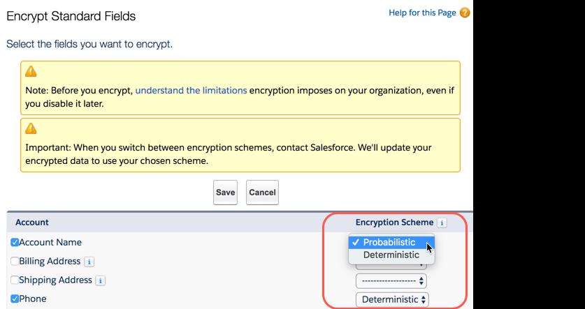 For standard fields, from Setup, select Encryption Policy, and then select Encrypt Fields.