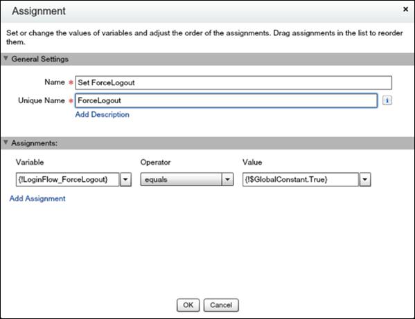 Configure User Authentication 7. Create a decision element that has two outcomes. If the login exceeds the limit, the outcome is Block, which is the default.