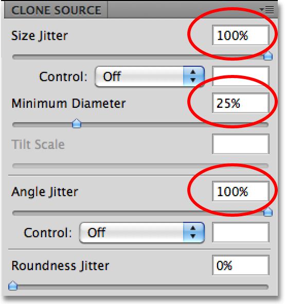 Step 14: Set The Brush Dynamics Options In The Brushes Panel The Brush Picker gives us quick access to our main brush tips, but to access everything Photoshop s brushes have to offer, we need the