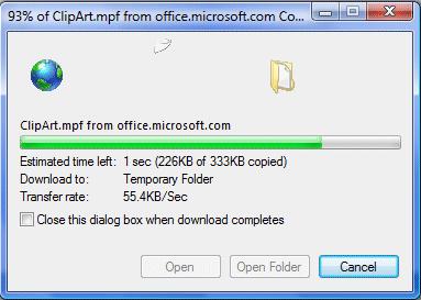 A File Download screen, similar to the one on the right will now appear. Read over the screen and click-on Open.