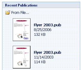 In the Microsoft Publisher Task Pane, you ll see all of the different Publications you can create.