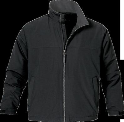 polyester microfleece, front zippered pockets.