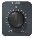Range: 20Hz to 120Hz, in 1Hz steps Default: 80Hz LoAIR controls the level of the generated (lowered octave)