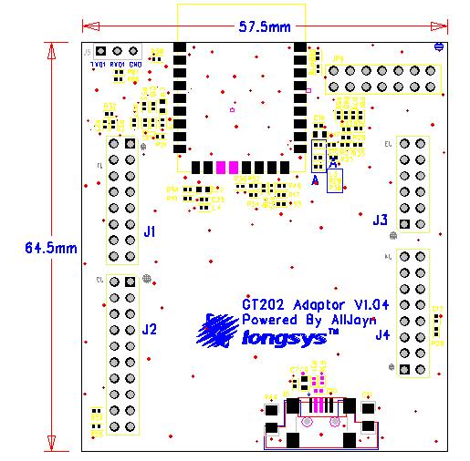 Mechanical View for GT202 module GT202 kit Ordering Information Part Number Description GT202 KIT-