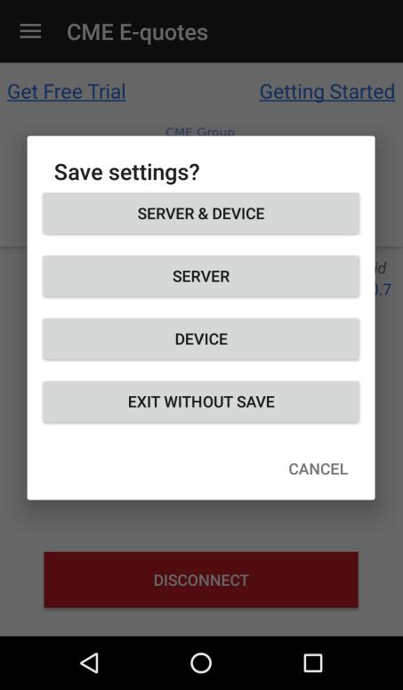 If you enabled the Save Settings feature, a dialog will pop up, asking where you want to save your settings.