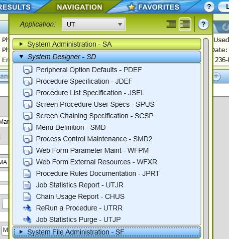 Navigation Panel Choose application Single Expand or Multi Expand Use scrollbar