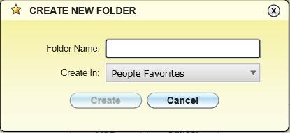 add your new Favorites into existing folders, or you may create new folders in which to add them.