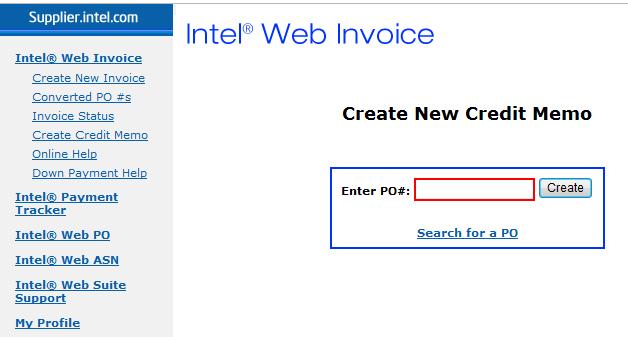 How to process credit memo Page 2 4 Enter PO# in the textbox and