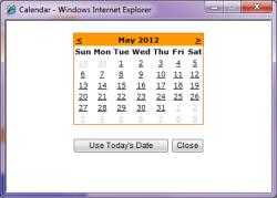 date in the textbox. Note: The Date picker will popup.
