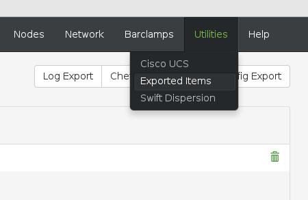 Admin Node: Crowbar UI Useful Export Page available in the Crowbar