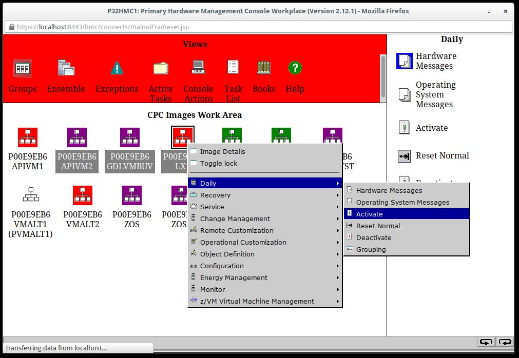 HMC User Interface Classic Style Layout (cont.