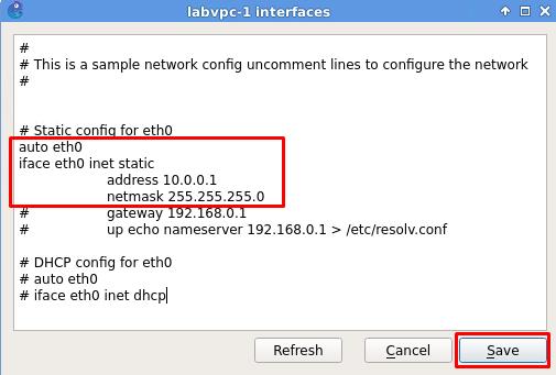 shown Modify the network setting as shown