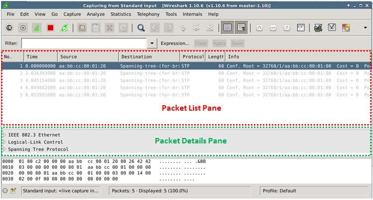 - Select SW2:e0/3 and click OK button - Wireshark is started automatically