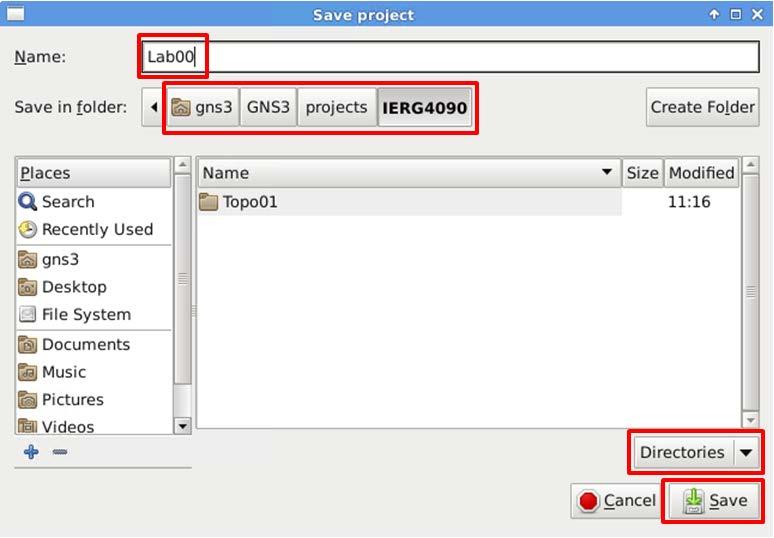 IERG4090 Lab00 P.4 2) In the Project name textbox, change the name from Topo01 to Lab00.