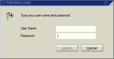 10. The SAP login screen will be displayed enter your SAP password (ID will be showing) Note: Citrix and SAP are two different accounts and thus have two separate passwords.
