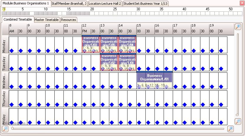 10.4 Viewing Multiple Timetables Within Enterprise Timetabler, it is also possible to view multiple timetable grids in a variety of ways.