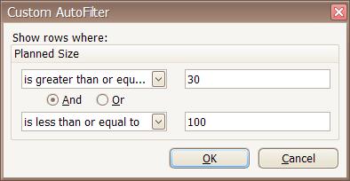 Figure 13 Finding objects using "Like" filter 1.8.2 Matching Content There is also a filter icon at the top right hand corner of each column header.