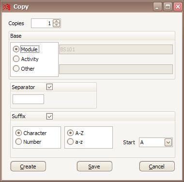 Selecting this option will open the Copy Configuration window as shown below: Figure 78 Copy configuration window The user can control the following behaviour for the copy function: Number of copies