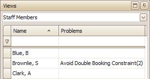 5.3 Problem warning Whenever the user creates an additional scheduling problem or problems, a warning will appear on screen indicating that the problem count (permanently displayed in the status